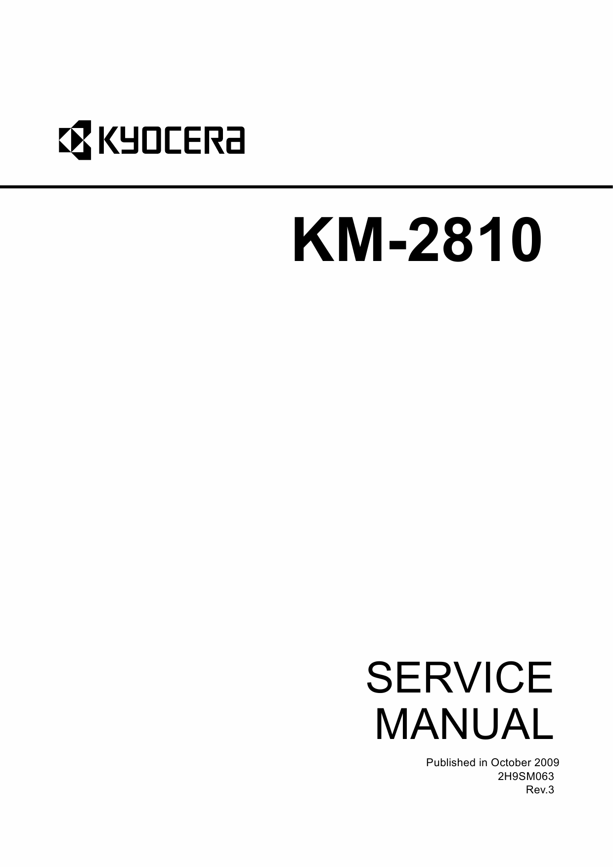 KYOCERA MFP KM-2810 KM-2820 Parts and Service Manual-1